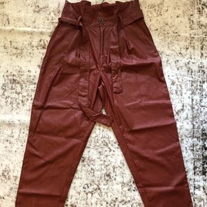 Mid-Rise Paperbag Pants-Who, What, Wear Collection